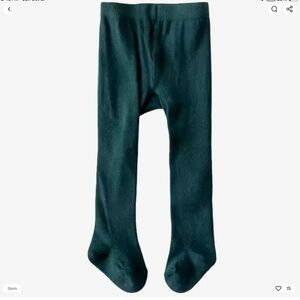 New baby cotton tights dark green 6-12 months